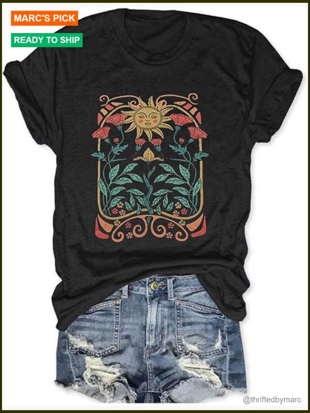 Women's Loose Fit Graphic Tee Short Sleeve Cotton Blend Casual Summer Top